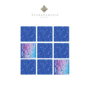 Mosaico Vetro Venecia  Serie Stella Azul Cobalto 2 x 2