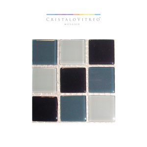 Mosaico Cristalo Vitreo Mezcla de Grises